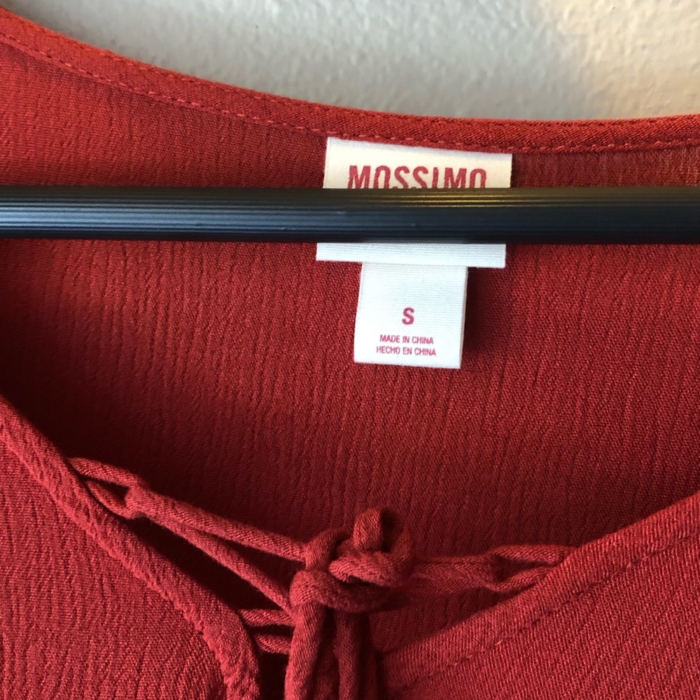 Red flowy top - Picture 3 of 5